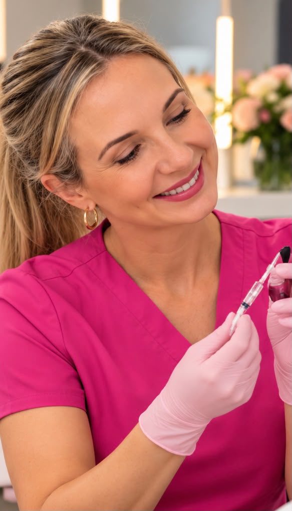 Dr Natalie Beard in a medical aesthetics setting